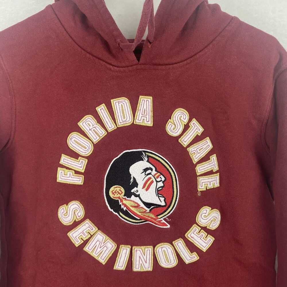 Florida State Seminoles Sweater Womens Large Red Logo Hoodie Pullover Casual - Picture 3 of 8